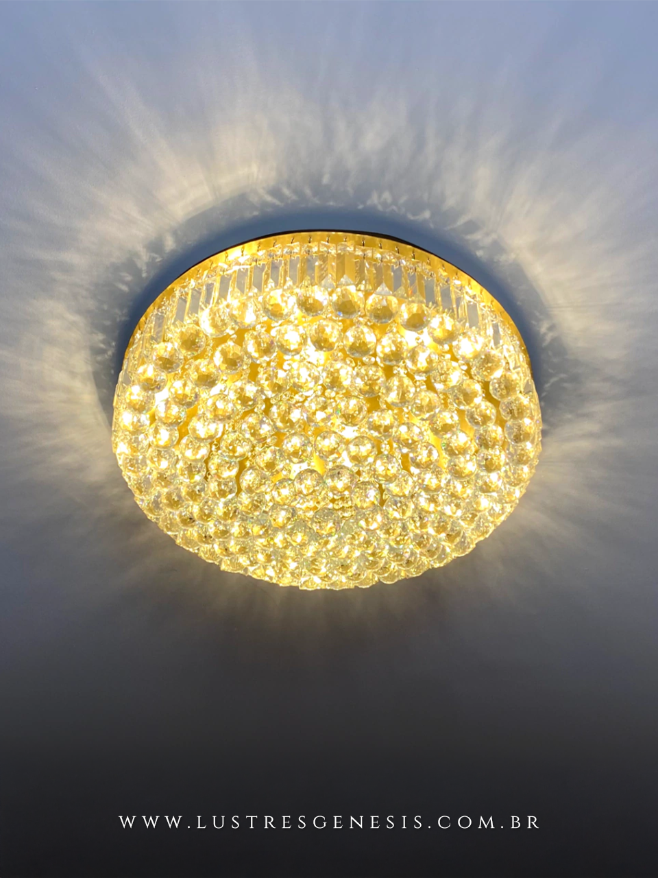 Lustre de cristal Harion Transparente para Sala Jantar - Sala de Estar -  Hall de Entrada e Quartos. Lustres G&ecirc;nesis loja online de Lustres e Ilumina&ccedil;&atilde;o Decorativa. 